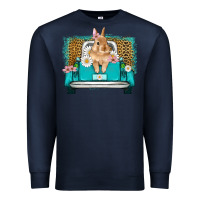 Navy easter bunny truck Premium Sweatshirt - Artiststas