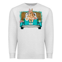 Oatmeal Heather easter bunny truck Premium Sweatshirt - Artiststas
