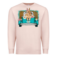 Pale Pink easter bunny truck Premium Sweatshirt - Artiststas