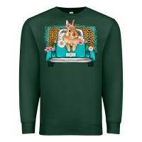 Sports Green easter bunny truck Premium Sweatshirt - Artiststas