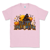 Bubblegum Pink Happy Halloween Classic Tee - texasbilliewilder
