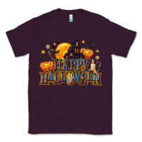 Plum Happy Halloween Classic Tee - texasbilliewilder