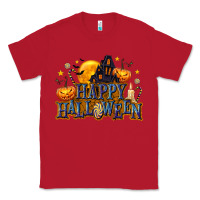 Red Happy Halloween Classic Tee - texasbilliewilder