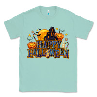 Seafoam Happy Halloween Classic Tee - texasbilliewilder