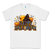 White Happy Halloween Classic Tee - texasbilliewilder
