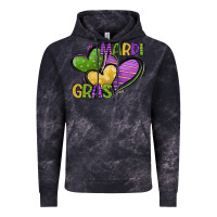 Cloud Black mardi gras heart Vintage Hoodie - CowGirlArtShop
