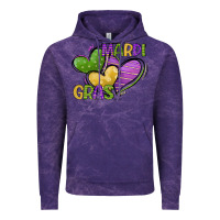 Cloud Purple mardi gras heart Vintage Hoodie - CowGirlArtShop