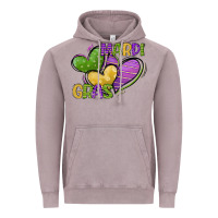 Vintage Zinc mardi gras heart Vintage Hoodie - CowGirlArtShop