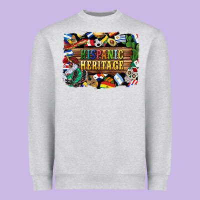 Hispanic Heritage Flags Heavyweight Sweatshirt Designed By Bundleandbundleshop
