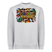 Heather Grey hispanic heritage flags Heavyweight Sweatshirt - BundleAndBundleShop