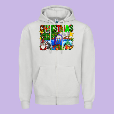 Christmas Truck Zipper Hoodie Designed By Sublimationcraftshop