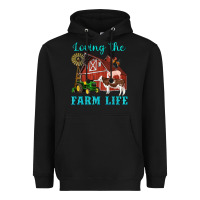 Western Loving The Farm Life Barn Cow Pig Rooster Tractor Wind Wheel Heavyweight Hoodie | Teevron