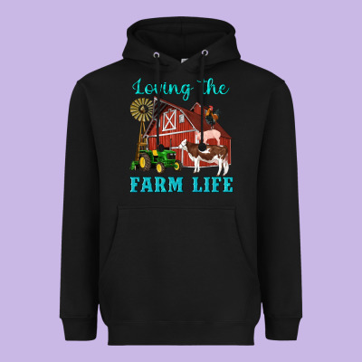 Western Loving The Farm Life Barn Cow Pig Rooster Tractor Wind Wheel Heavyweight Hoodie Designed By Artiststas
