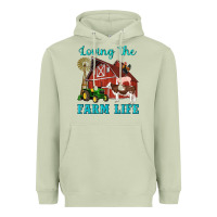 Matcha western loving the farm life barn cow pig rooster tractor wind wheel Heavyweight Hoodie - Artiststas