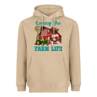 Mushroom western loving the farm life barn cow pig rooster tractor wind wheel Heavyweight Hoodie - Artiststas