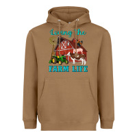 Toasted Coconut western loving the farm life barn cow pig rooster tractor wind wheel Heavyweight Hoodie - Artiststas