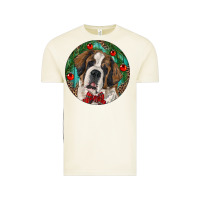 Vintage Arctic Christmas St. Bernard Vintage Tee - RanaPortraitStore