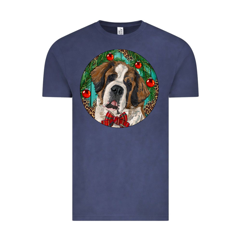 Christmas St. Bernard Vintage Tee by RanaPortraitStore | Teevron
