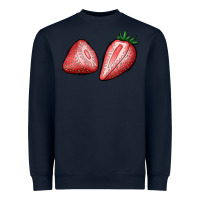 Navy strawberries Heavyweight Sweatshirt - BundleAndBundleShop