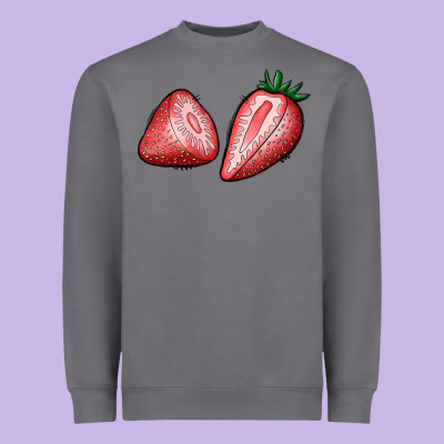 Strawberries Heavyweight Sweatshirt Designed By Bundleandbundleshop