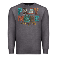 Charcoal Heather pray more worry less Premium Sweatshirt - Artiststas