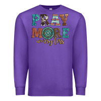 Purple pray more worry less Premium Sweatshirt - Artiststas