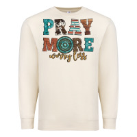 Sandshell pray more worry less Premium Sweatshirt - Artiststas