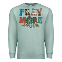 Seafoam pray more worry less Premium Sweatshirt - Artiststas