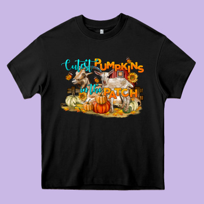 Cutest Pumpkin In The Patch Heavy Core Tee Designed By Lillyallendesigns