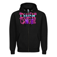 Black crush cancer Zipper Hoodie - SublimationCraftShop