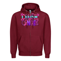 Burgundy crush cancer Zipper Hoodie - SublimationCraftShop