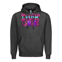 Charcoal Heather crush cancer Zipper Hoodie - SublimationCraftShop