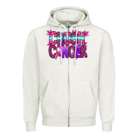 Oatmeal Heather crush cancer Zipper Hoodie - SublimationCraftShop