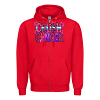Red crush cancer Zipper Hoodie - SublimationCraftShop