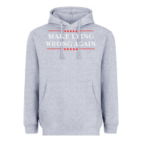 Heather Grey Make Lying Wrong Again   Gift Resist Racism AntiTrump Heavyweight Hoodie - minhPixels