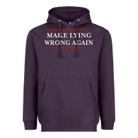 Plum Make Lying Wrong Again   Gift Resist Racism AntiTrump Heavyweight Hoodie - minhPixels