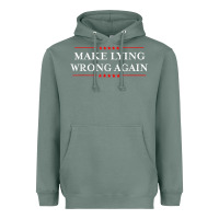 Sage Make Lying Wrong Again   Gift Resist Racism AntiTrump Heavyweight Hoodie - minhPixels