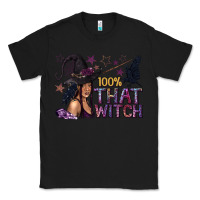 Black 100% That Witch Black Afro Witch Classic Tee - texasbilliewilder
