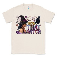 Natural 100% That Witch Black Afro Witch Classic Tee - texasbilliewilder