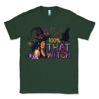 Sports Green 100% That Witch Black Afro Witch Classic Tee - texasbilliewilder