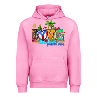Fuchsia Pink love puerto rico Urban Hoodie - AdoDesignShop
