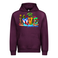 Mauve Wine love puerto rico Urban Hoodie - AdoDesignShop