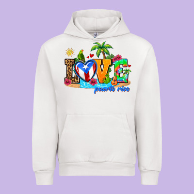 Love Puerto Rico Urban Hoodie Designed By Adodesignshop