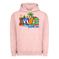 Pigment Salmon love puerto rico Urban Hoodie - AdoDesignShop