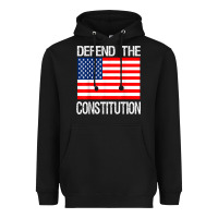 Black Defend the Constitution US Political Protest Tee Heavyweight Hoodie - minhPixels
