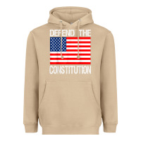 Mushroom Defend the Constitution US Political Protest Tee Heavyweight Hoodie - minhPixels