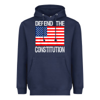 Navy Defend the Constitution US Political Protest Tee Heavyweight Hoodie - minhPixels