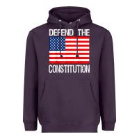 Plum Defend the Constitution US Political Protest Tee Heavyweight Hoodie - minhPixels