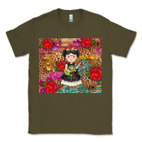 Army Green Mexican girl Classic Tee - RanaPortraitStore