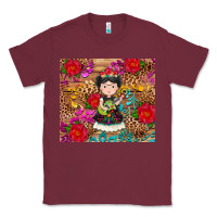 Burgundy Mexican girl Classic Tee - RanaPortraitStore